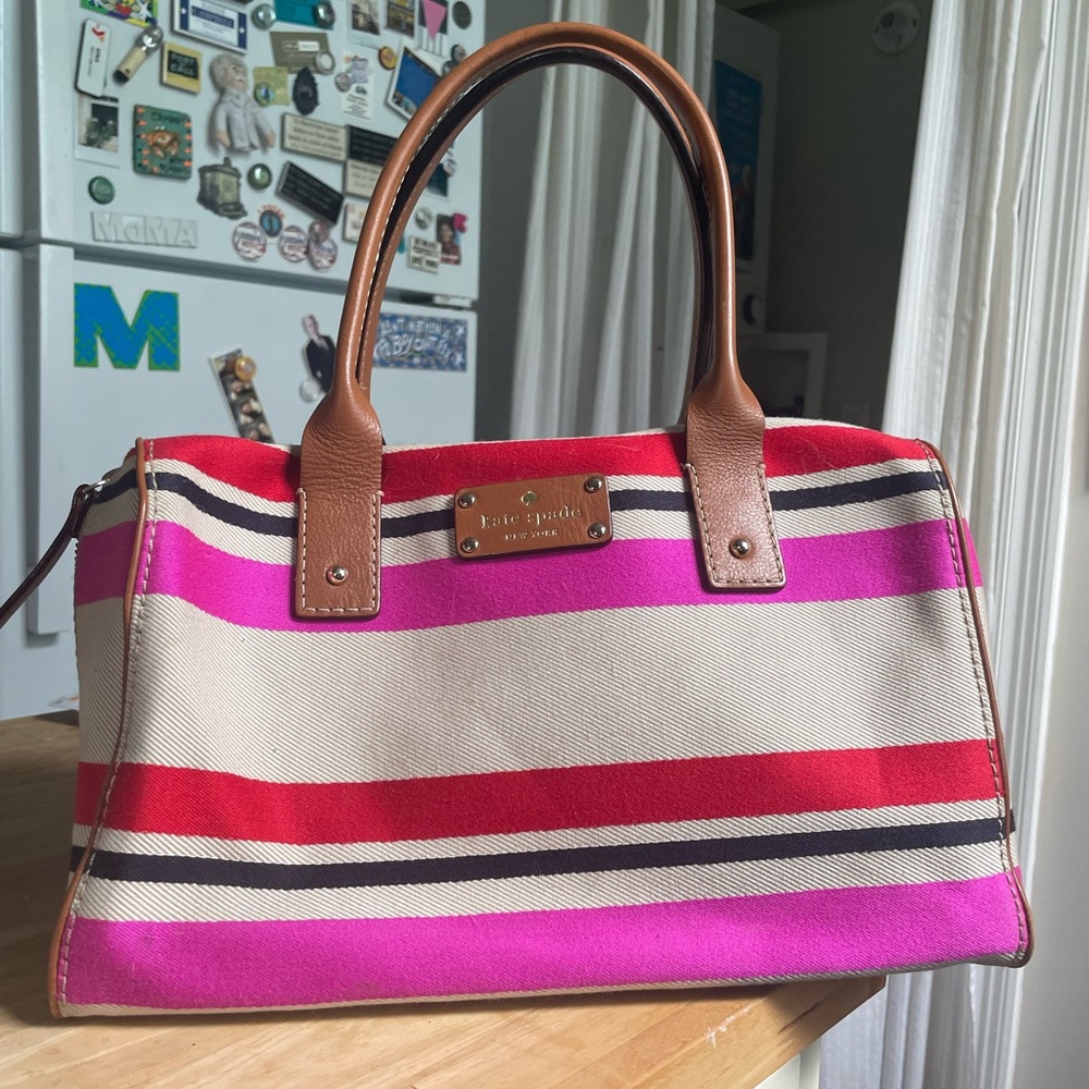 Kate Spade ♠️ Multi-Colored Striped Bag